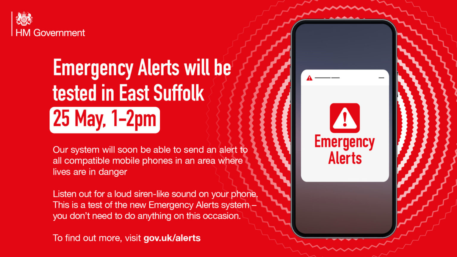 Emergency Alerts to be tested on 25th May - Community Action Suffolk